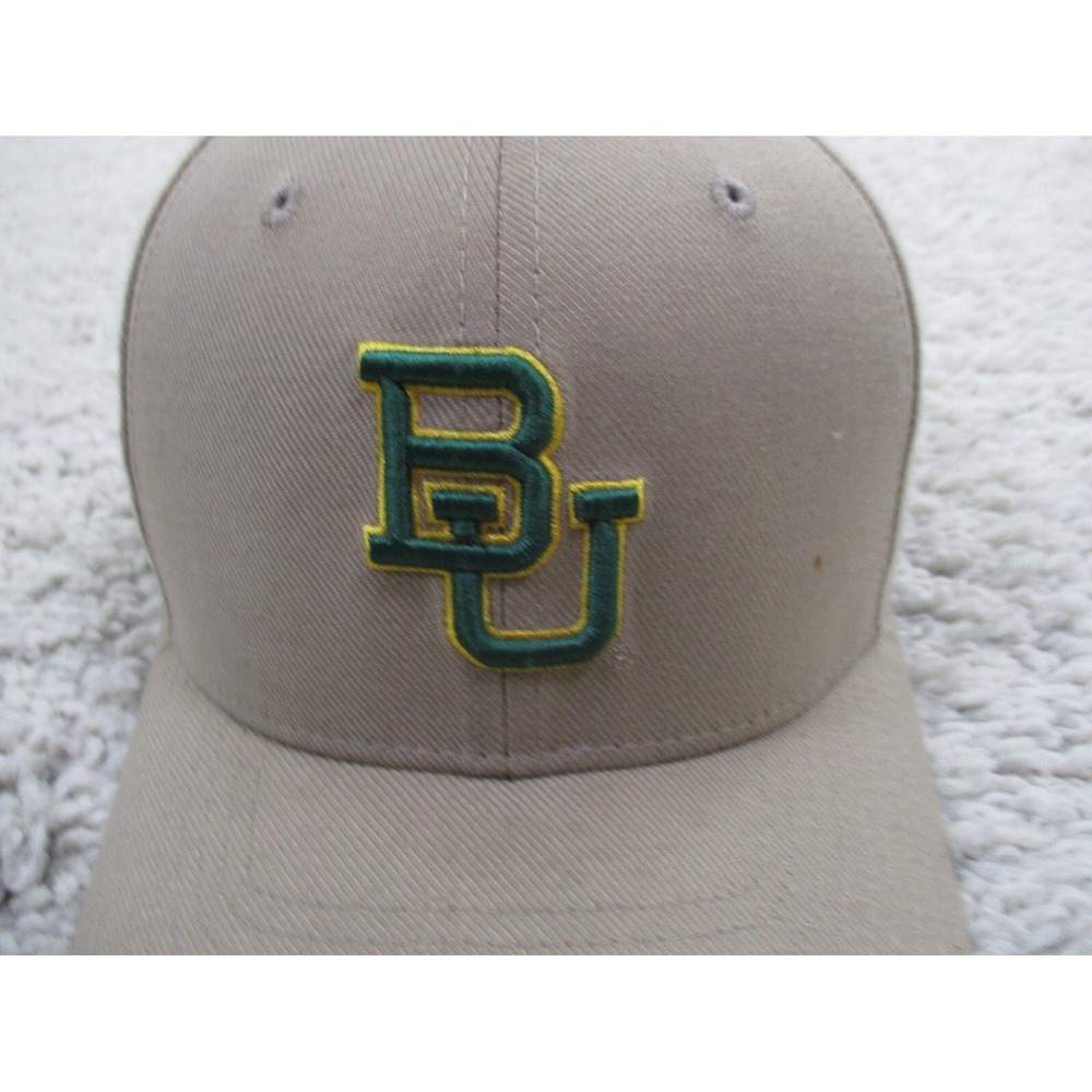 Baylor Bears Hat Cap Mens Beige Fitted Nike Lightweight Football Logo Dri-Fit A3